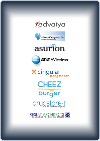 Collage of client logos